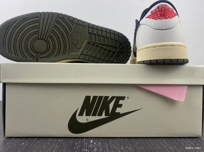 Cheap Husky Air Scott OG Olive 1 Low Travis Jordan DZ4137-106 x WMNS 0714